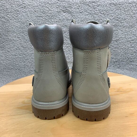 Timberland Premium Womens Size 8 Boots Waterpoof Light Grey Nubuck NEW - Picture 4 of 9